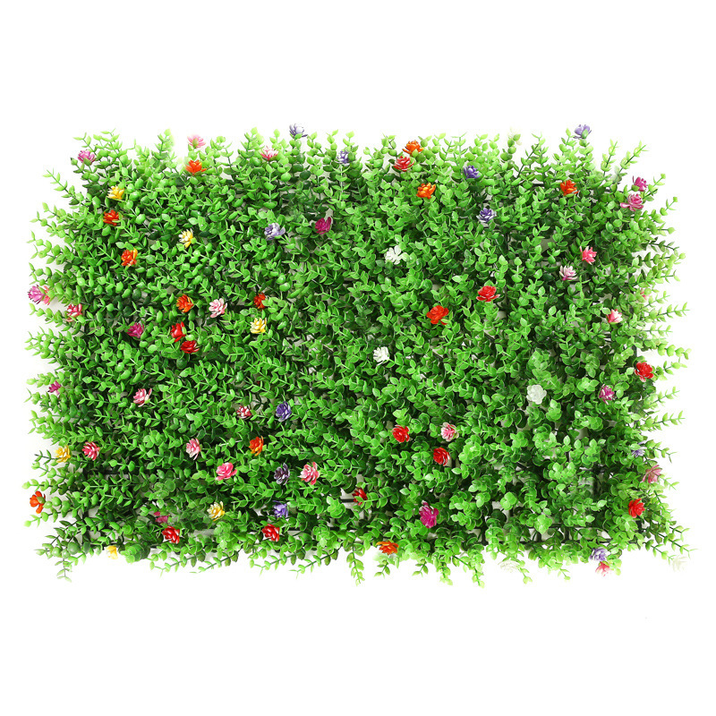 Simulation Plant Wall Indoor Garden Decoration Eucalyptus Fake Turf Green Plant Background Wall Lawn Plastic Flowers Wholesale