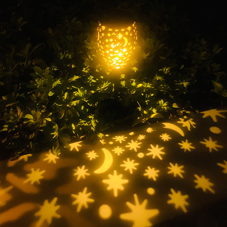 Hot Selling Solar Lawn Lamp Outdoor Courtyard Led Waterproof Ground Lamp Stars Iron Decorative Landscape Lamp