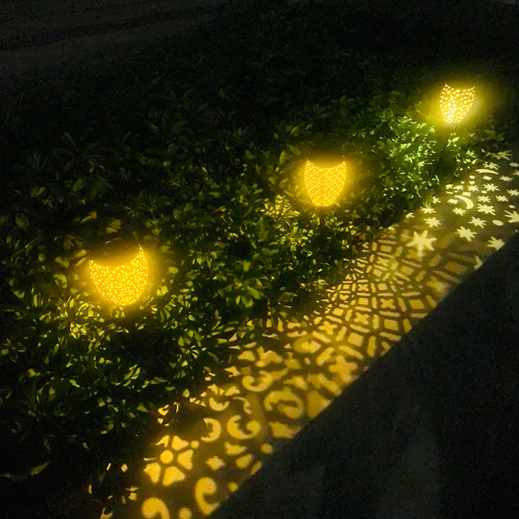 Hot Selling Solar Lawn Lamp Outdoor Courtyard Led Waterproof Ground Lamp Stars Iron Decorative Landscape Lamp