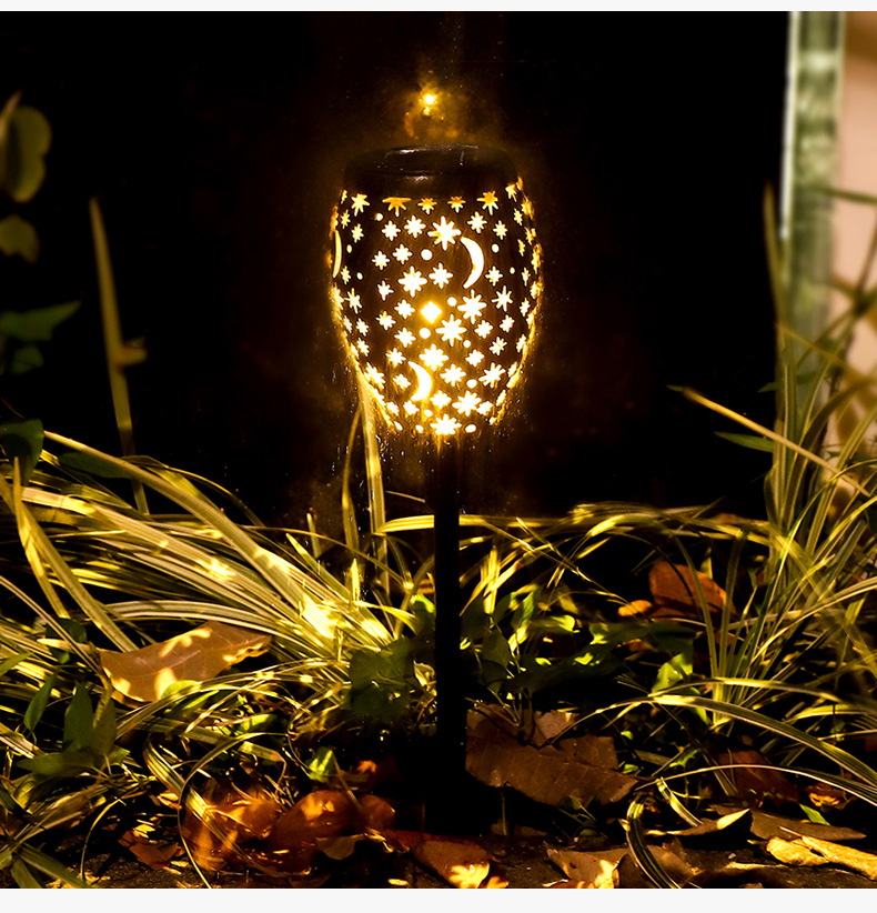 Hot Selling Solar Lawn Lamp Outdoor Courtyard Led Waterproof Ground Lamp Stars Iron Decorative Landscape Lamp