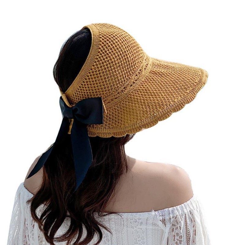 Hat Female 2021 New Spring Summer Fisherman Hat Ladies Outdoor Sun Shade Visor Cap Folding Straw Hat