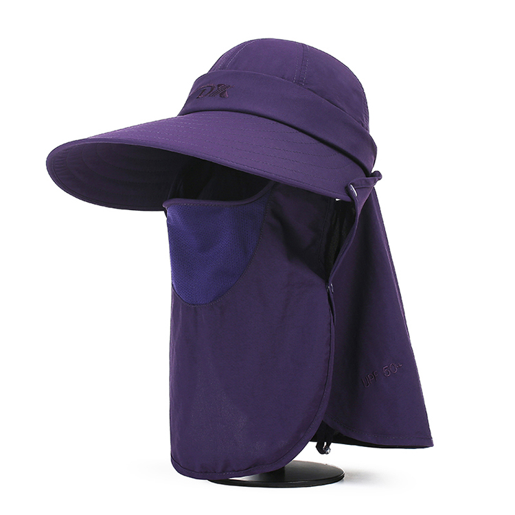 Custom Nylon Bucket Hat with String Sun Shade Cap Neck Cover