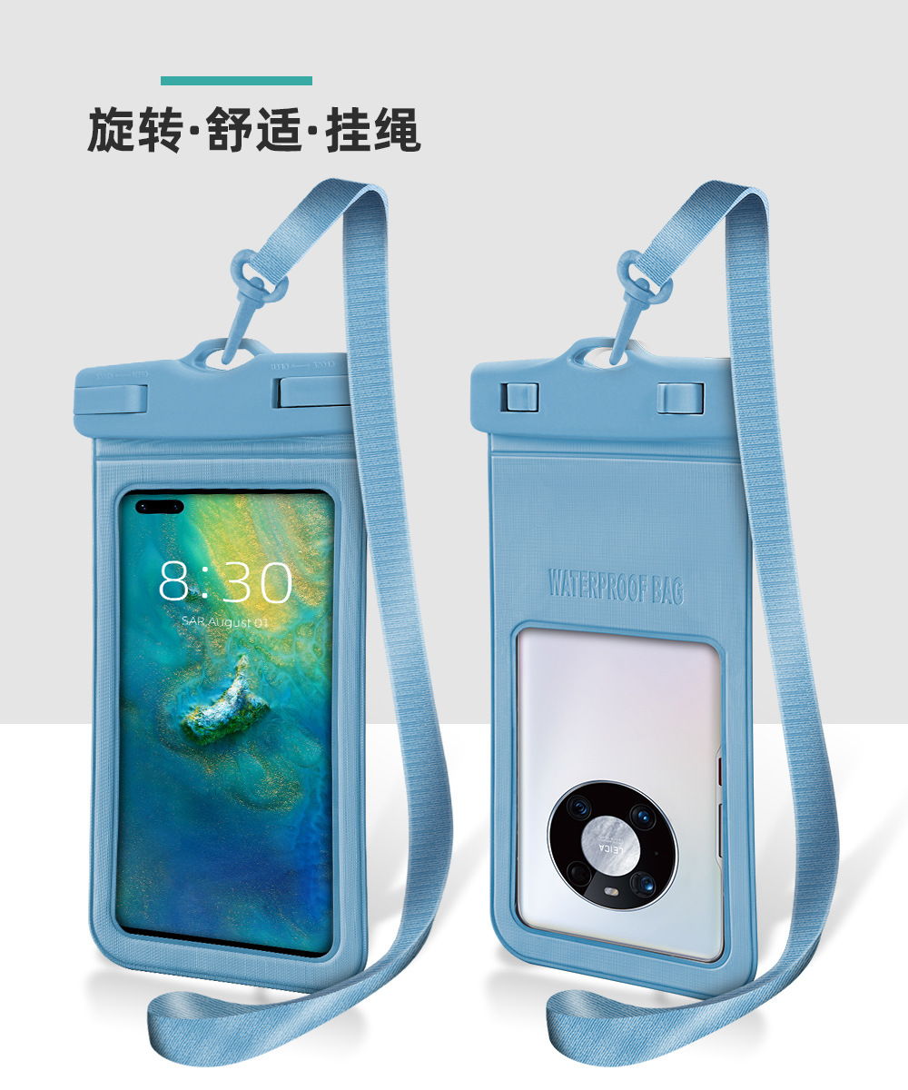 Cross-Border Supply Drifting Diving Swimming Cellphone Waterproof Cover New Large Transparent Wholesale Mobile Phone Waterproof Bag