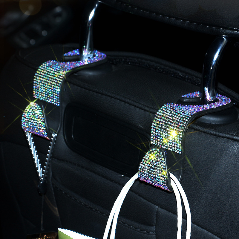 Car Supplies Hook Car Seat Back Headrest Hidden Creative Diamond Car Back Seat Hook Multifunctional