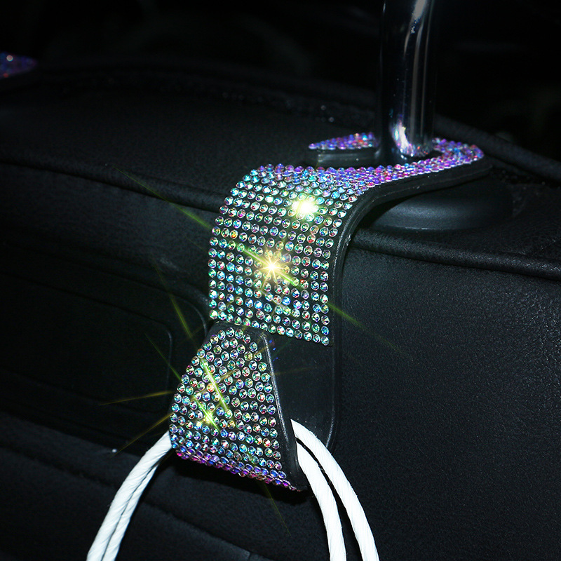 Car Supplies Hook Car Seat Back Headrest Hidden Creative Diamond Car Back Seat Hook Multifunctional