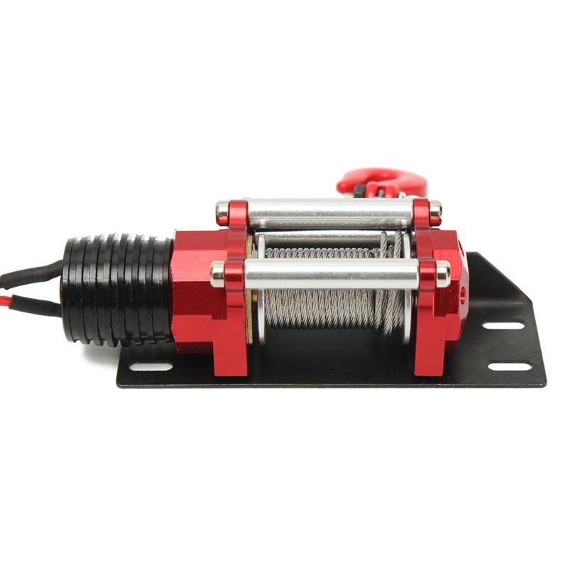 1/10 Simulated Climbing Car Winch Axial Scx10 RC4WD D90 Electric Winch Steel Rope Hook