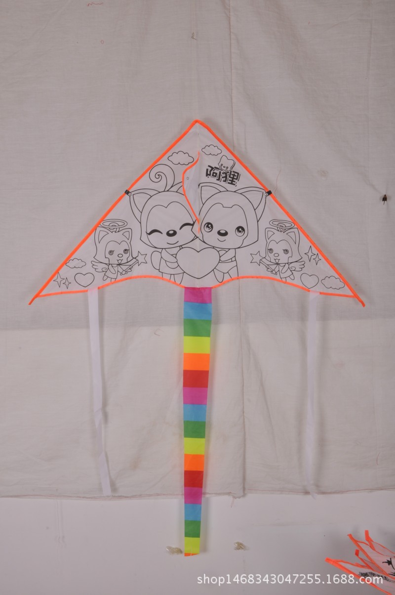 Weifang Children's Painting Kite Handmade DIY Teaching Blank Kite Full Set of Line Board Paint 42 Patterns Mixed Hair Weifang Children's Painting Kite Handmade DIY Teaching Blank Kite Full Set of Line Board Paint 42 Patterns Mixed Hair