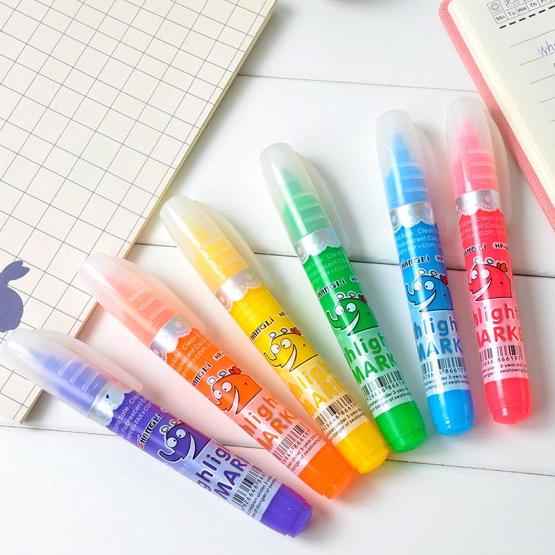 Cartoon fluoresce pen student painting pen colorful marker wholesale