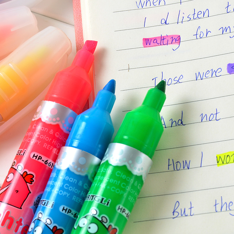 Cartoon fluoresce pen student painting pen colorful marker wholesale