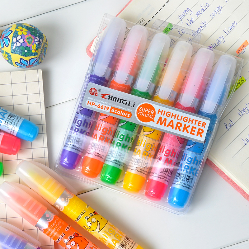 Cartoon fluoresce pen student painting pen colorful marker wholesale