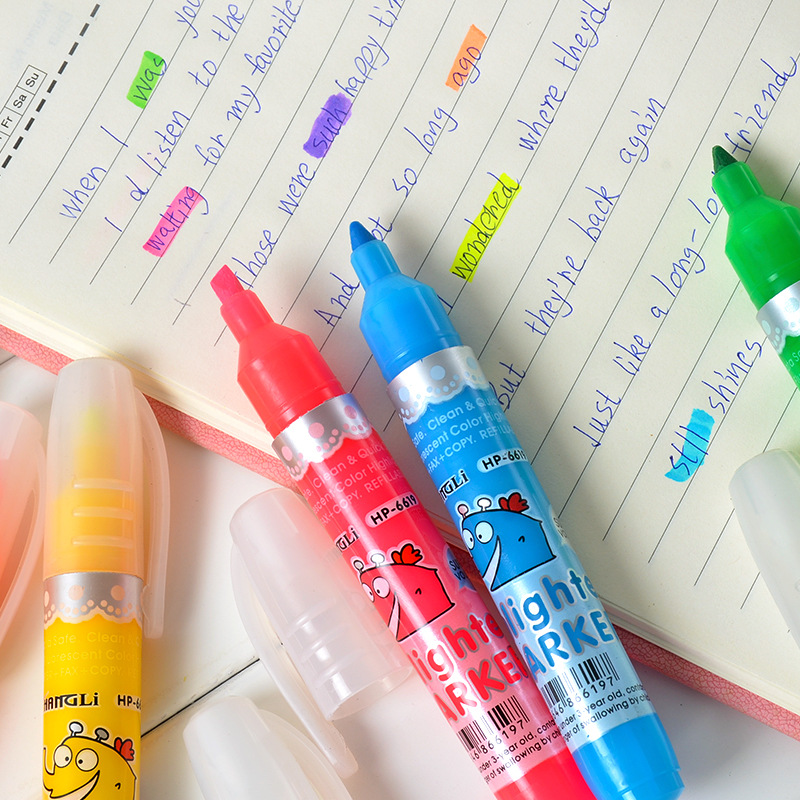 Cartoon fluoresce pen student painting pen colorful marker wholesale