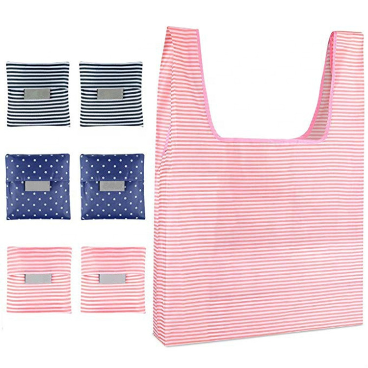 Folding Shopping Bag Portable Environmental Protection Bag Waterproof Bag Oxford Cloth Can Store Custom Printed Logo