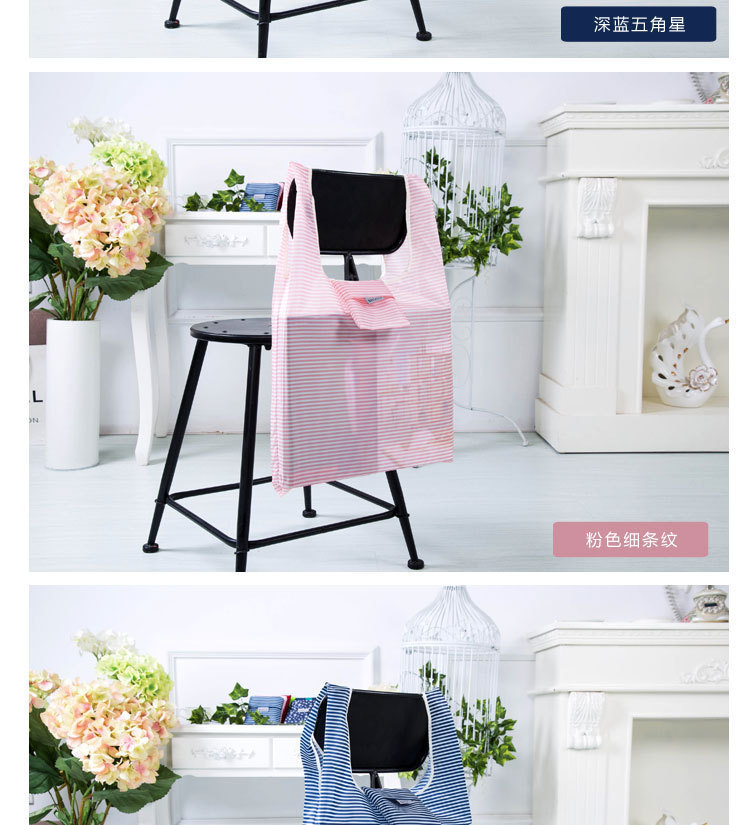 Folding Shopping Bag Portable Environmental Protection Bag Waterproof Bag Oxford Cloth Can Store Custom Printed Logo