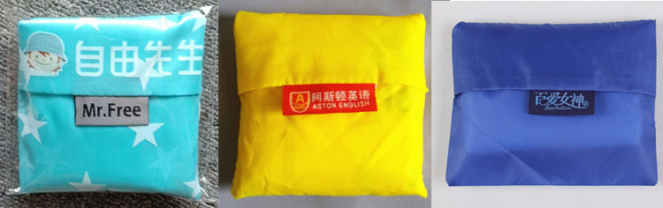 Folding Shopping Bag Portable Environmental Protection Bag Waterproof Bag Oxford Cloth Can Store Custom Printed Logo