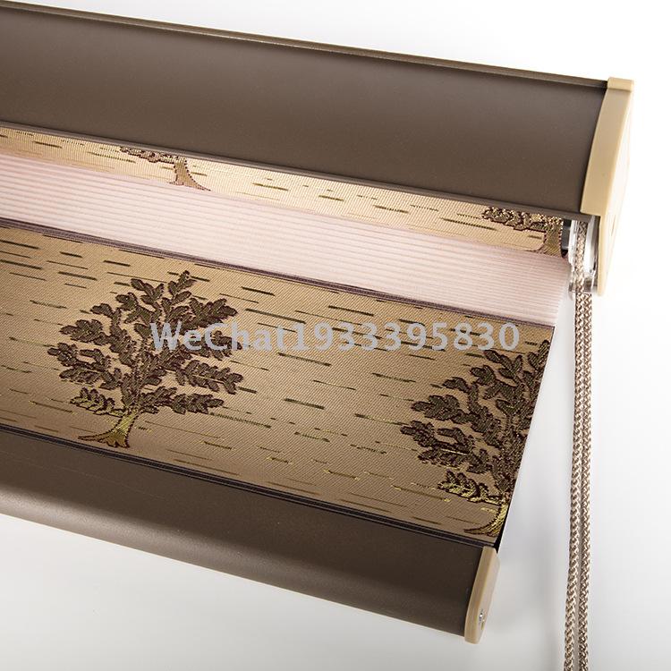 Soft Gauze Shutter Golden Leather Jacquard Pachira Macrocarpa Restaurant Korean Double Layer Venetian Blind High-Grade Thickened Sun Shade Transparent Curtain Soft Gauze Shutter Golden Leather Jacquard Pachira Macrocarpa Restaurant Korean Double Layer Venetian Blind High-Grade Thickened Sun Shade Transparent Curtain