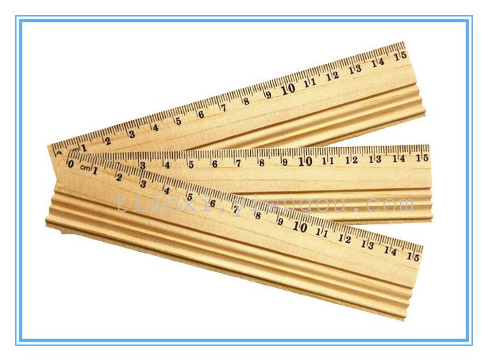 Ruler   SM3415 multi-groove feet   15CM logs    wooden ruler     stationery