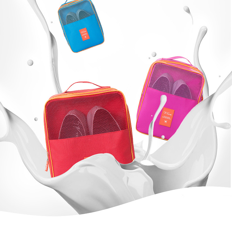 New Korean version of the travel collection of color waterproof bag containing bag portable shoes collection direct