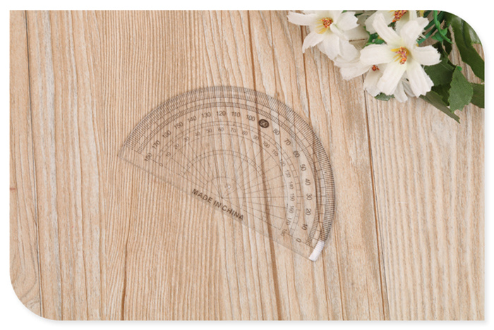 Plastic stationery ruler triangle protractor ruler students 18cm set ruler