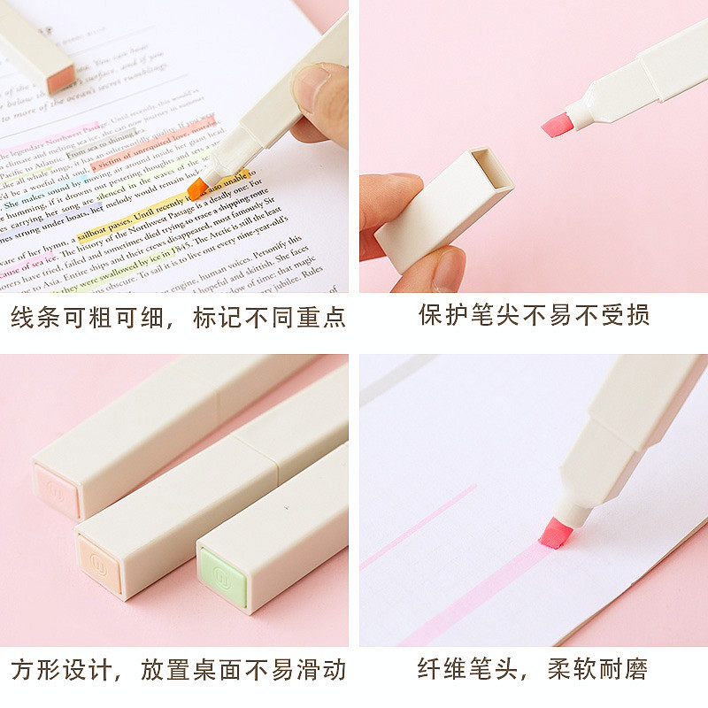 Light Color Soft Head Fluorescent Pen Marker Student Marking Pen Set Rough Drawing Key Hand Account Painting Soft Color Pen