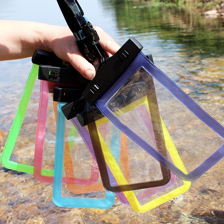 Bag Clip Transparent Mobile Phone Bag PVC Touch Screen Waterproof Mobile Phone Case Diving Waterproof Bag Customization