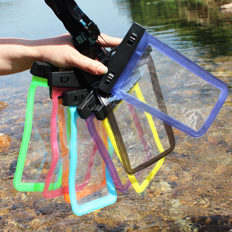 Bag Clip Transparent Mobile Phone Bag PVC Touch Screen Waterproof Mobile Phone Case Diving Waterproof Bag Customization
