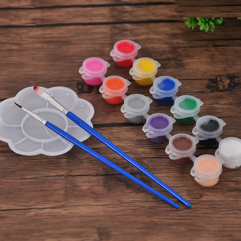 High Quality Plaster Doll Vinyl Painting Special Environmental Protection Acrylic Paint Six-Color 8-Color Brush Set High Quality Plaster Doll Vinyl Painting Special Environmental Protection Acrylic Paint Six-Color 8-Color Brush Set
