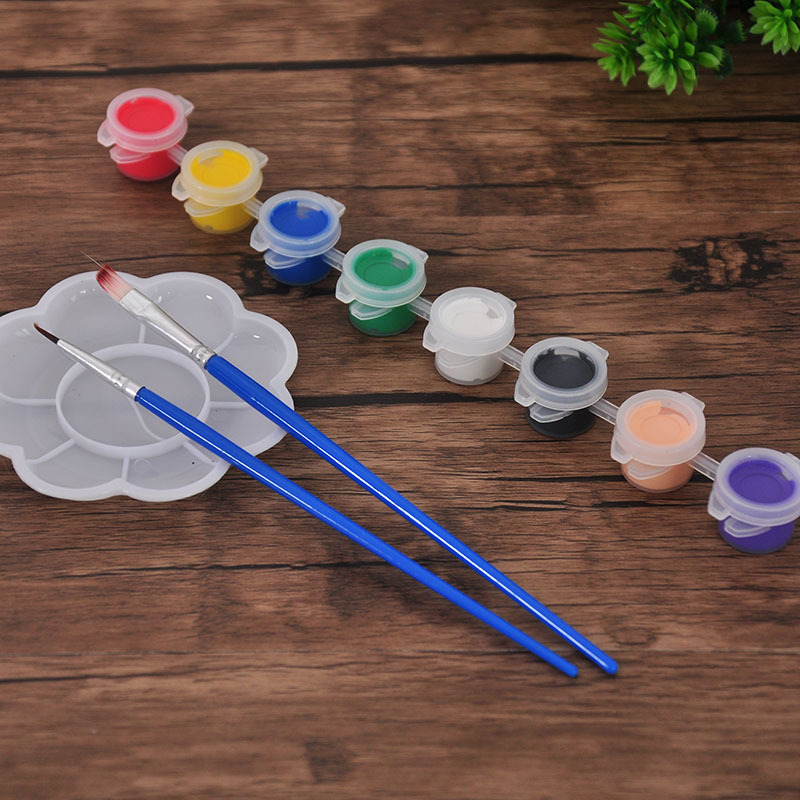 High Quality Plaster Doll Vinyl Painting Special Environmental Protection Acrylic Paint Six-Color 8-Color Brush Set High Quality Plaster Doll Vinyl Painting Special Environmental Protection Acrylic Paint Six-Color 8-Color Brush Set