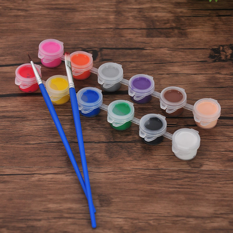 High Quality Plaster Doll Vinyl Painting Special Environmental Protection Acrylic Paint Six-Color 8-Color Brush Set High Quality Plaster Doll Vinyl Painting Special Environmental Protection Acrylic Paint Six-Color 8-Color Brush Set