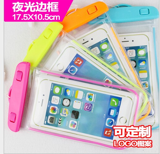 Luminous shiny PVC mobile phone waterproof bag waterproof beach bag in stock