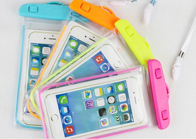 Luminous shiny PVC mobile phone waterproof bag waterproof beach bag in stock