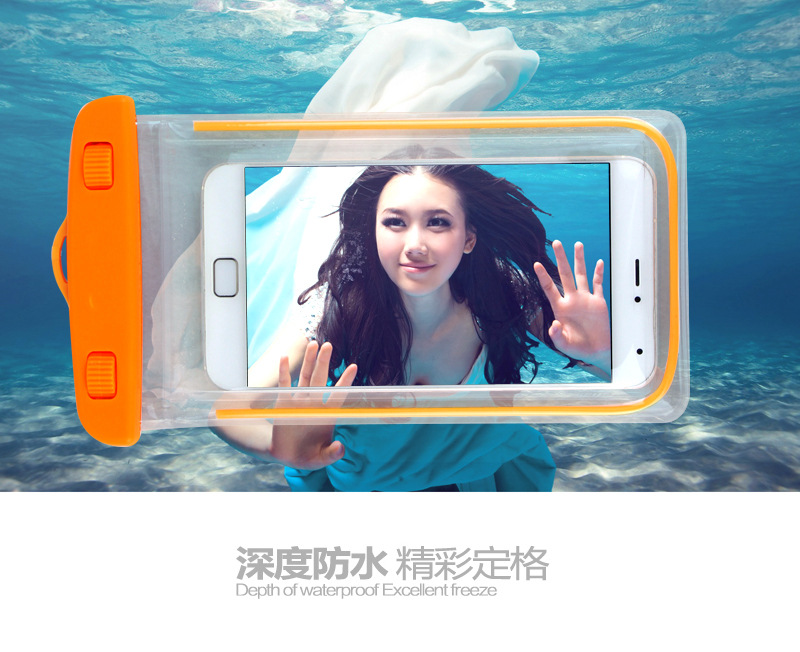 Luminous shiny PVC mobile phone waterproof bag waterproof beach bag in stock