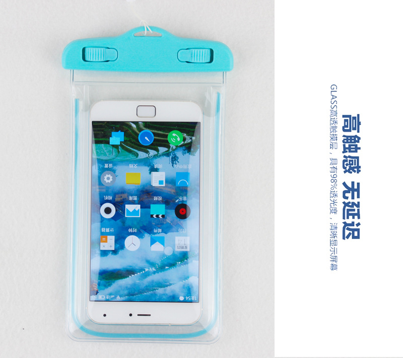 Luminous shiny PVC mobile phone waterproof bag waterproof beach bag in stock