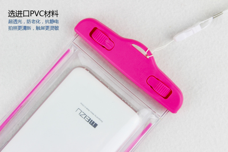 Luminous shiny PVC mobile phone waterproof bag waterproof beach bag in stock