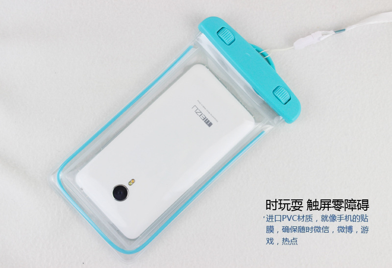 Luminous shiny PVC mobile phone waterproof bag waterproof beach bag in stock