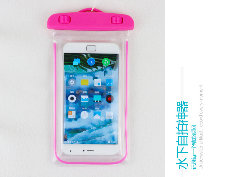 Luminous shiny PVC mobile phone waterproof bag waterproof beach bag in stock