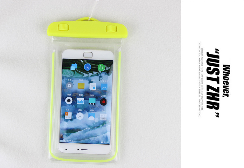 Luminous shiny PVC mobile phone waterproof bag waterproof beach bag in stock