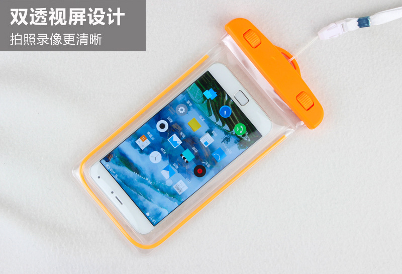 Luminous shiny PVC mobile phone waterproof bag waterproof beach bag in stock