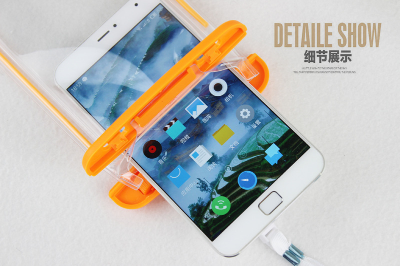 Luminous shiny PVC mobile phone waterproof bag waterproof beach bag in stock