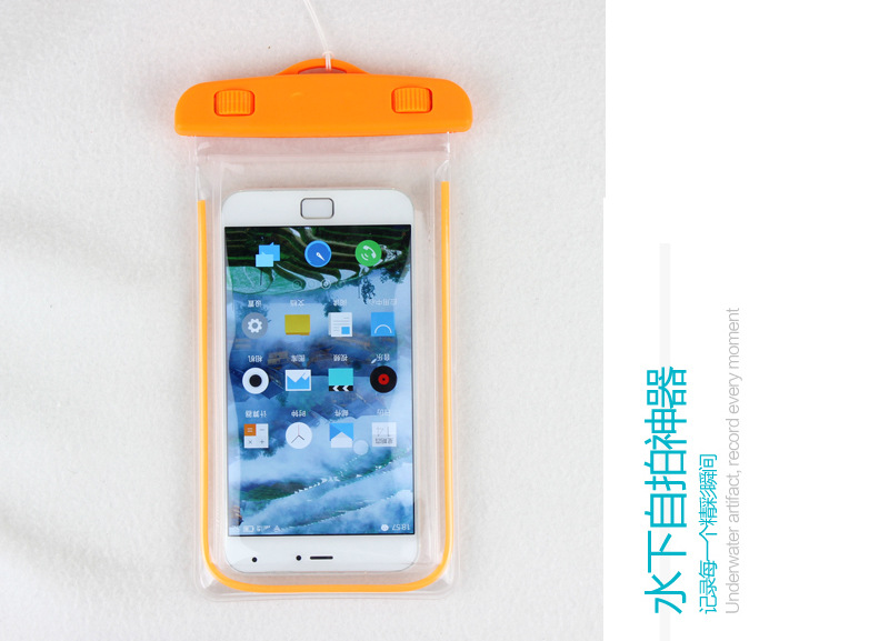 Luminous shiny PVC mobile phone waterproof bag waterproof beach bag in stock