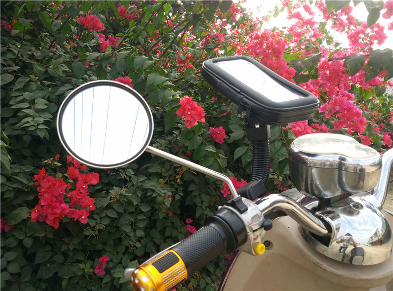 Bicycle Motorcycle Rearview Mirror of Electric Vehicle Universal Navigation Waterproof Bag Mobile Phone Bracket Manufacturer Bike Holder