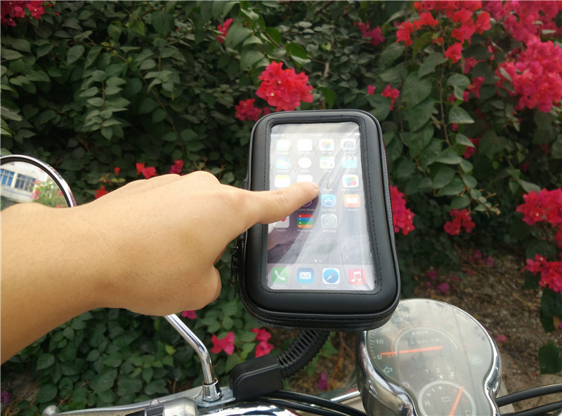 Bicycle Motorcycle Rearview Mirror of Electric Vehicle Universal Navigation Waterproof Bag Mobile Phone Bracket Manufacturer Bike Holder