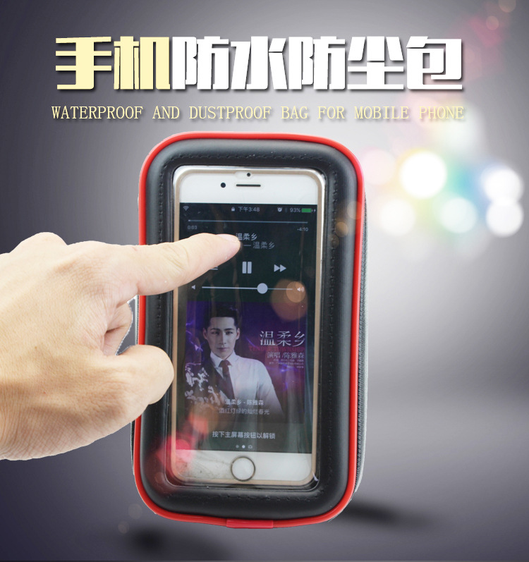 Bicycle Motorcycle Rearview Mirror of Electric Vehicle Universal Navigation Waterproof Bag Mobile Phone Bracket Manufacturer Bike Holder