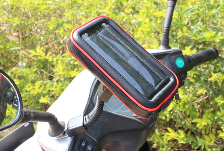 Bicycle Motorcycle Rearview Mirror of Electric Vehicle Universal Navigation Waterproof Bag Mobile Phone Bracket Manufacturer Bike Holder