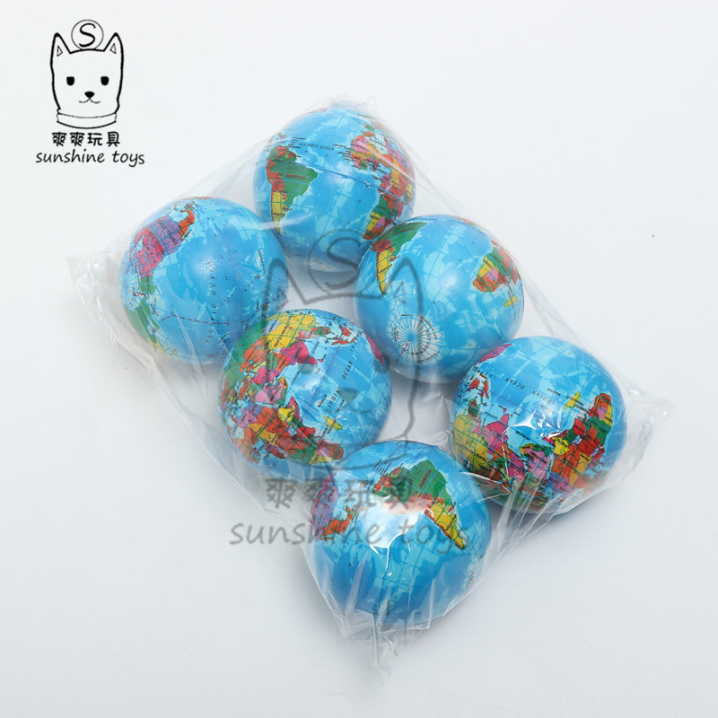 10cmpu Earth Instrument Sponge Foaming Full Printing Ball School Children&#039;s Teaching Pressure Factory Direct Supply Cross-Border Toy Ball