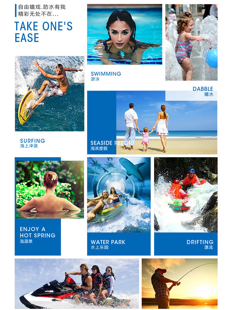PVC Transparent Luminous Mobile Phone Waterproof Bag Swimming Photography Diving Mobile Phone Waterproof Cover