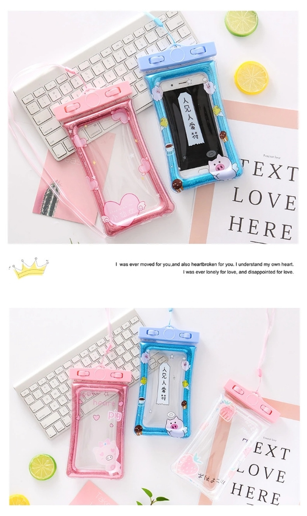 New Mobile Phone Bag Quicksand Cartoon Airbag Waterproof Bag Large Camera Cover Swimming Floating PVC Thicker Inflatable New Mobile Phone Bag Quicksand Cartoon Airbag Waterproof Bag Large Camera Cover Swimming Floating PVC Thicker Inflatable