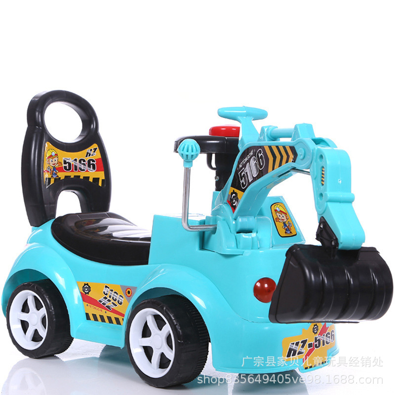 Children&#039;s Excavator Engineering Vehicle Simulation Large Baby Hook Machine Bulldozer 10 Months-2 Years Old Gift Car