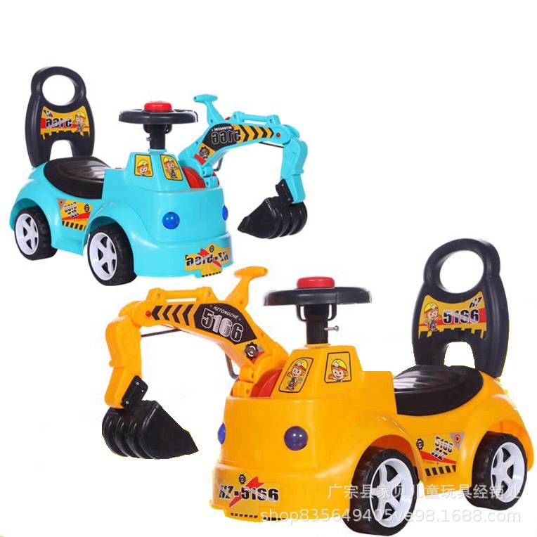 Children&#039;s Excavator Engineering Vehicle Simulation Large Baby Hook Machine Bulldozer 10 Months-2 Years Old Gift Car