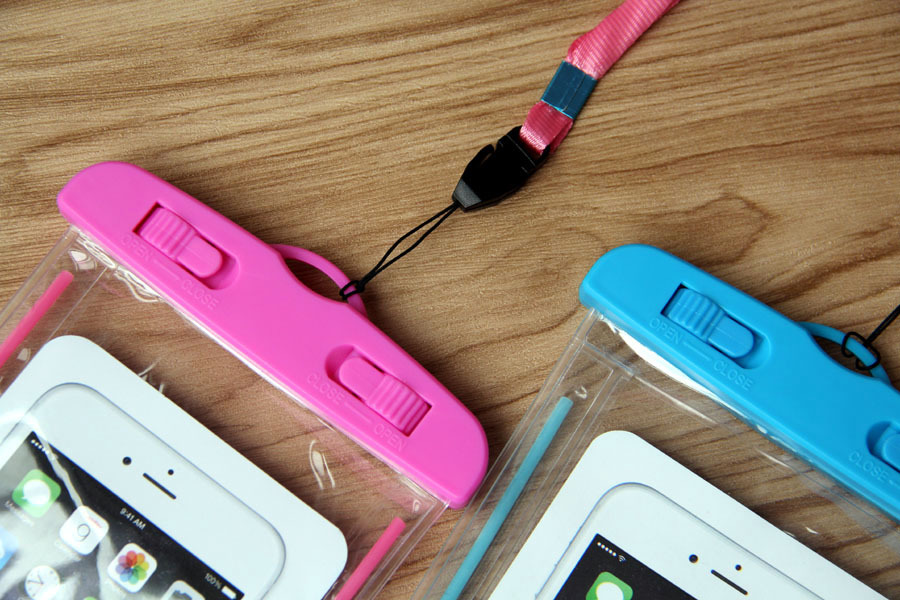 PVC Transparent Luminous Mobile Phone Waterproof Bag Swimming Photography Diving Mobile Phone Waterproof Cover Printable Logo