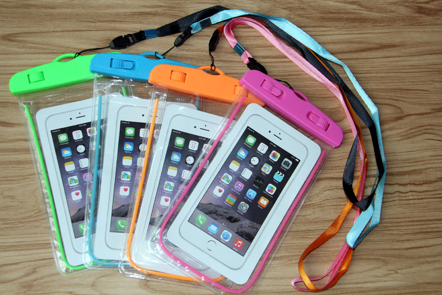 PVC Transparent Luminous Mobile Phone Waterproof Bag Swimming Photography Diving Mobile Phone Waterproof Cover Printable Logo
